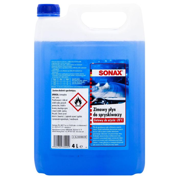 Зимовий Омивач скла 4 літри  Sonax - 20