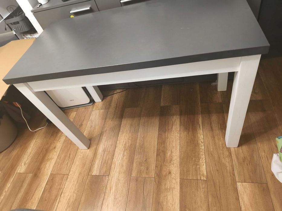 Stół  biało-szara 120x60