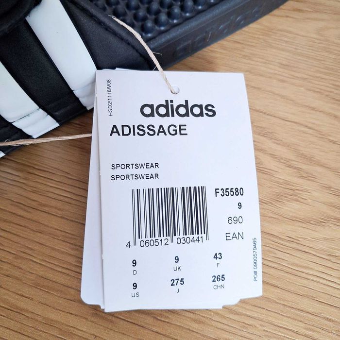 Оригінал / 42, 43, 46 EU / тапки / шльопанці Adidas Adissage