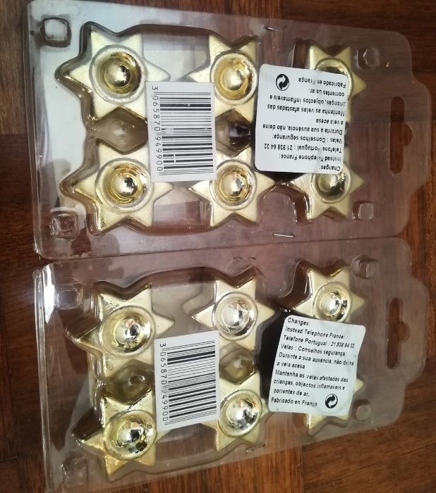 6 suportes de velas - NOVO