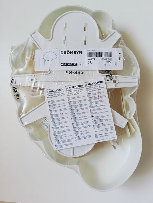 Dziecięca Lampa ścienna kinkiet Chmurka biała Dromsyn Ikea