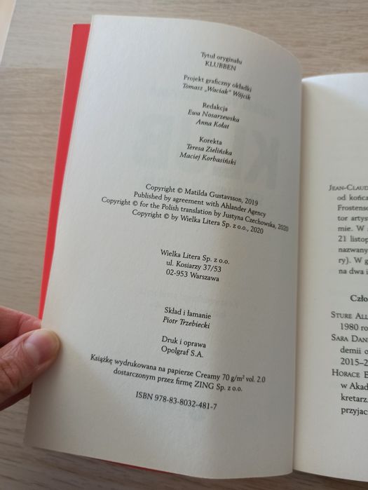 Klub. Seksskandal w komitecie noblowskim, Matilda Gustavsson