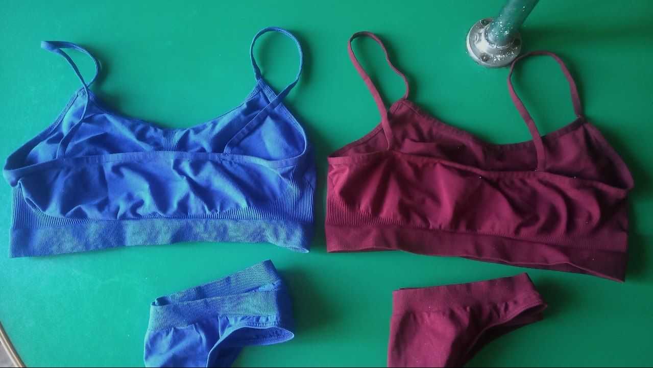 Набір італійської нижньої білизни топ + трусики S/XL крутий подарунок