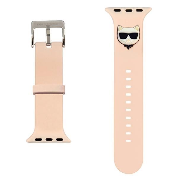 Pasek Silicone Choupette Karl Lagerfeld do Apple Watch 42-49mm różowy
