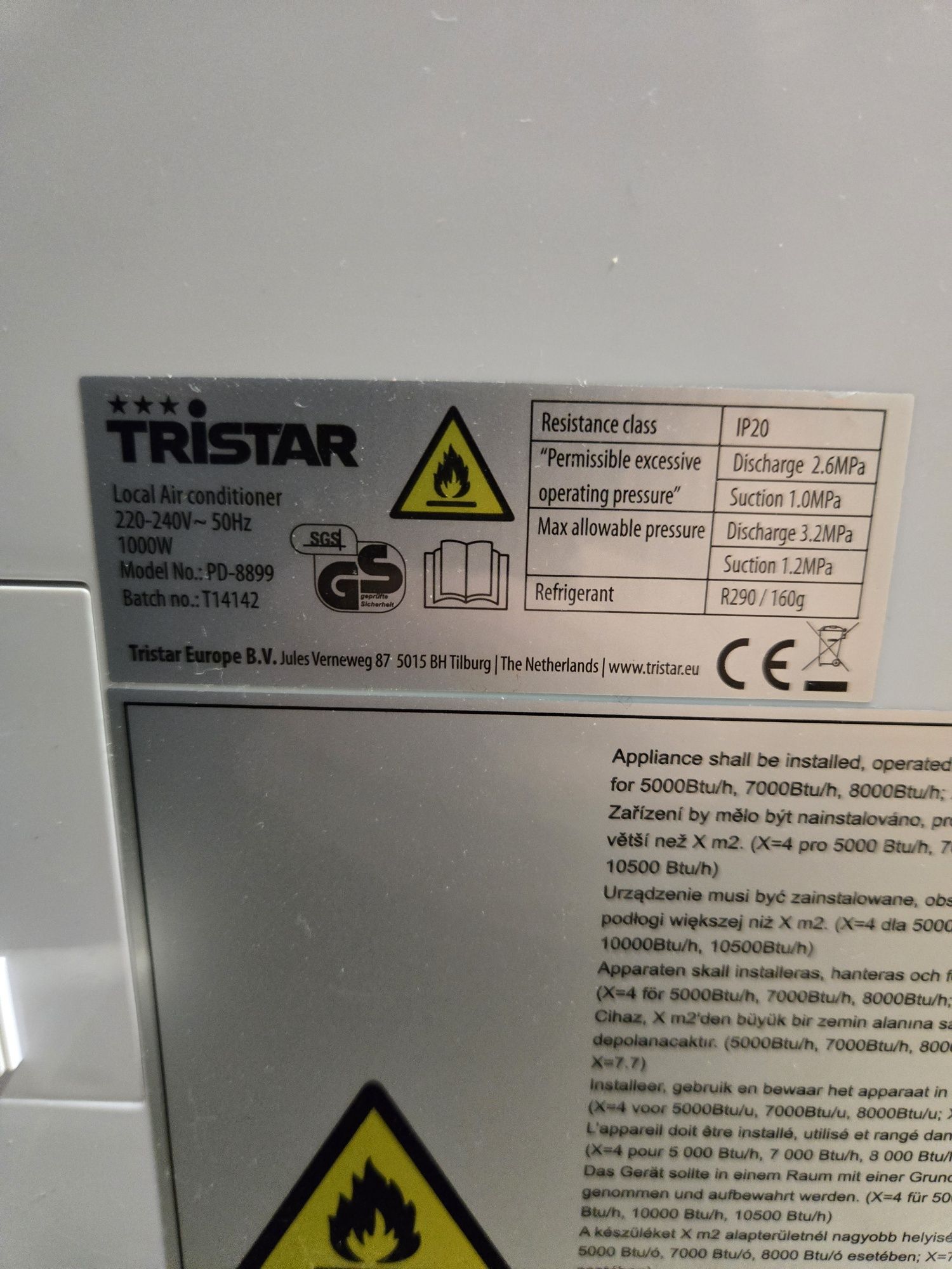 Klimatyzator przenośny Tristar