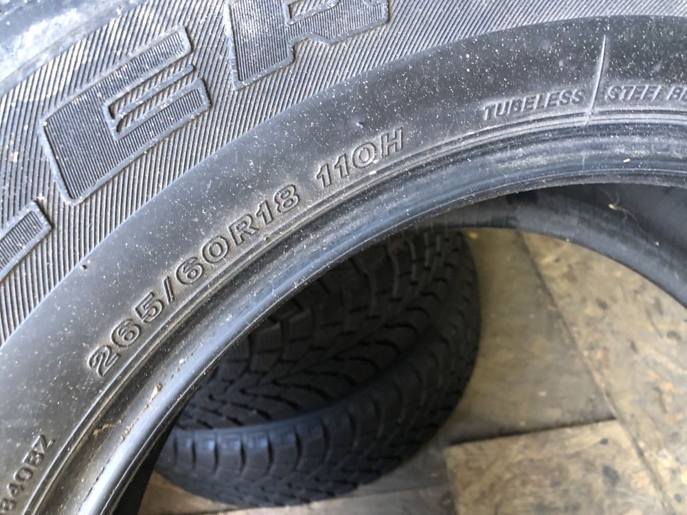 265/60R18-4шт Bridgestone оригинал из Германии 5,5мм в наличии!