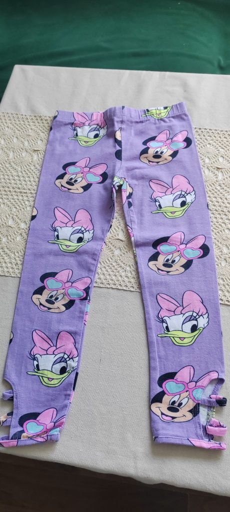 Liliowe 3/4 spodenki minnie i deisy