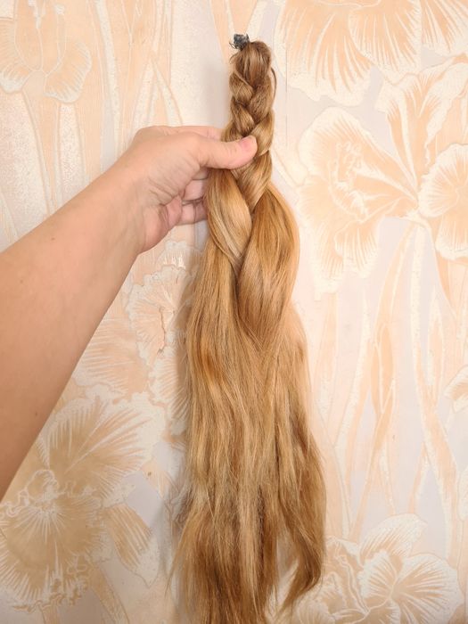 Ручная работа рукоделме коса хвост шиньон натуральная