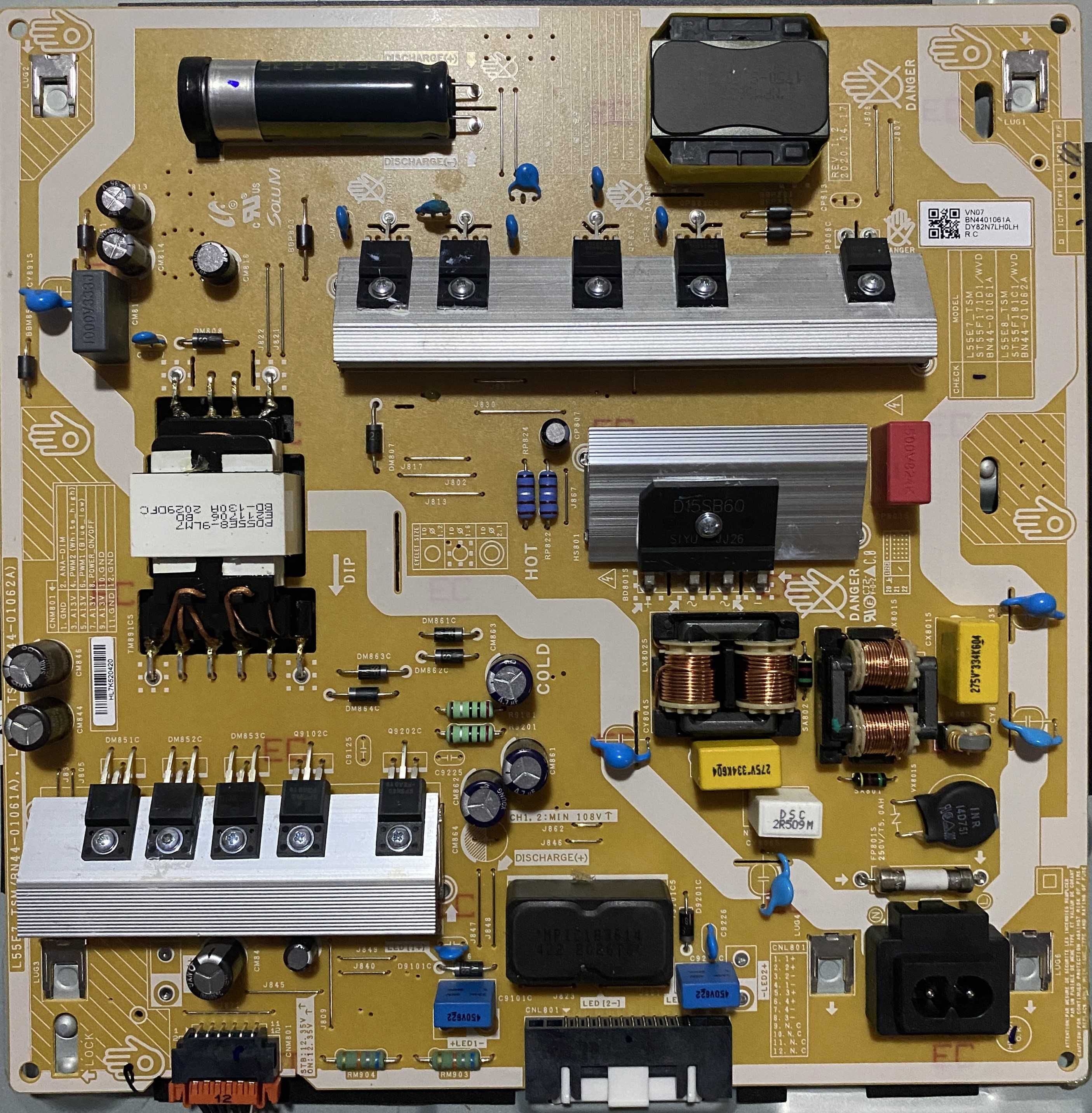 Peças TV Samsung  UE55TU8505U  Fonte: BN44.01061A  Board: BN41.02756C