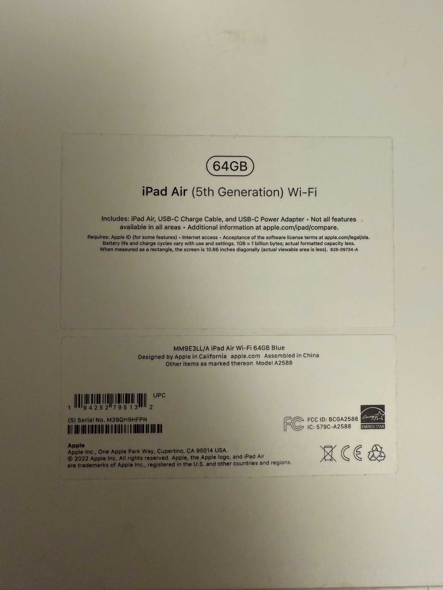 iPad Air Wifi 5 gen 10.9 64gb niebieski idealny