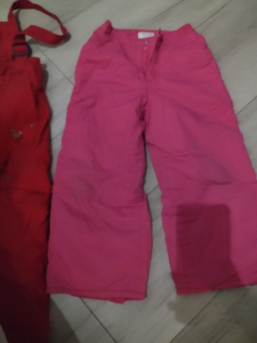 Spodnie narciarskie 2 szt  zimowe dla dziewczynki
