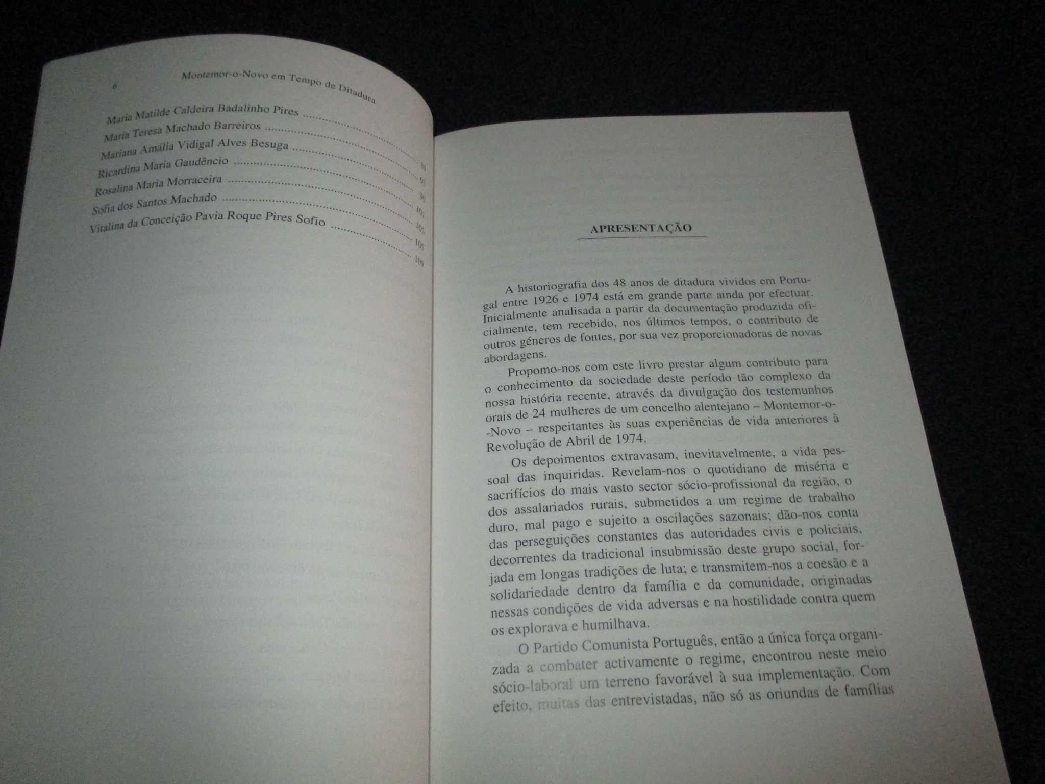 Livro A Memória das Mulheres Montemor-o-Novo em tempo de ditadura