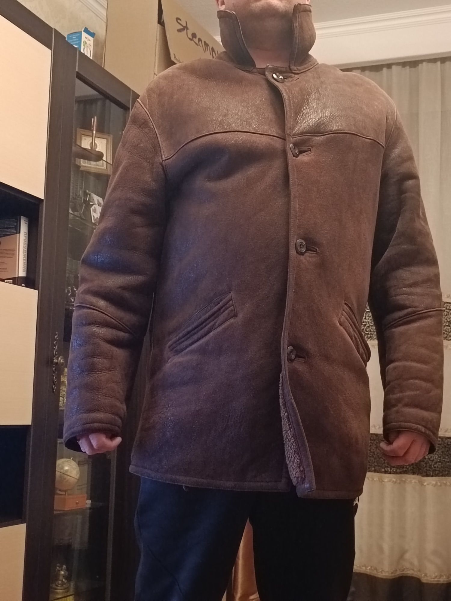Куртка кожаная зимняя дублёнка