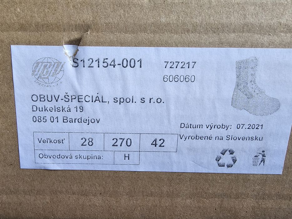 Тактические берцы BOSP (стандарт армии и спецподразделений Словакии)