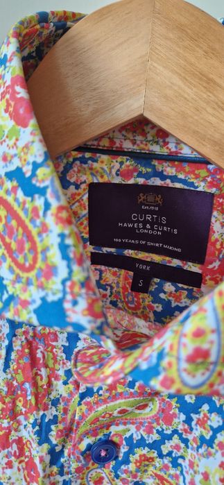 Kolorowa koszula premium Hawes & Curtis York rozm. S - paisley