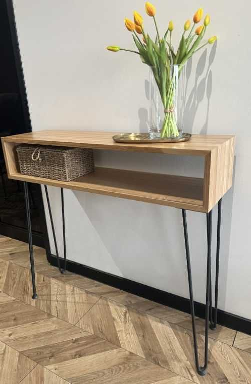 Konsola drewniana Celebes  80cm x 30cm x 91cm LITE DREWNO
