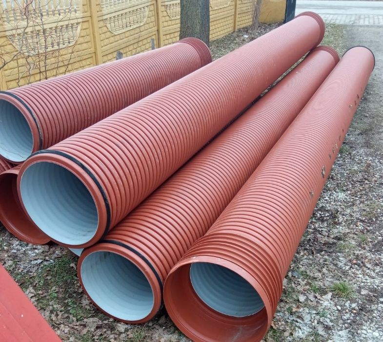 Karbowana podwójna rura fi 300, 315, 400, 500, 600 na przepust mostek