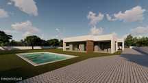 Moradia T3 com Piscina e garagem, lote 2351m2. Quinta do Anjo