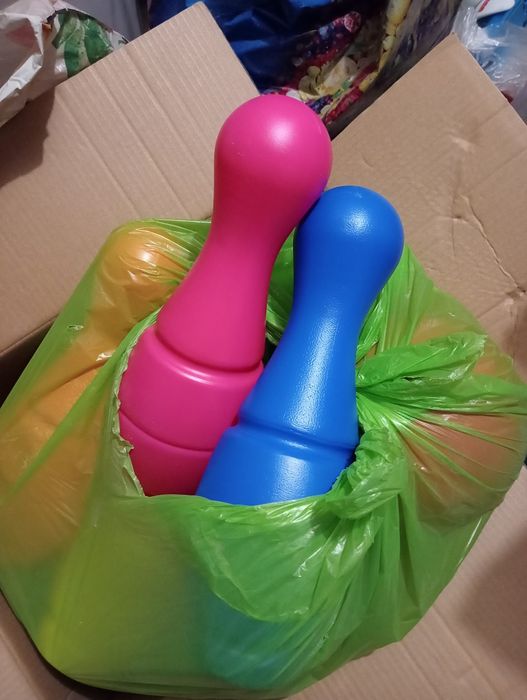 Kolorowe kręgle + kula
