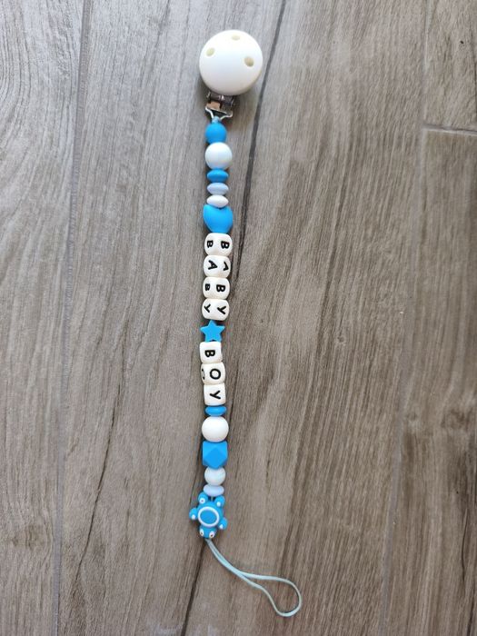 Prende Chupeta Mordedor em Silicone - Azul - Baby Boy