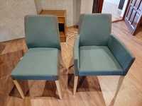 Krzesła 4szt i 2szt z podłokietnikiem z materiału