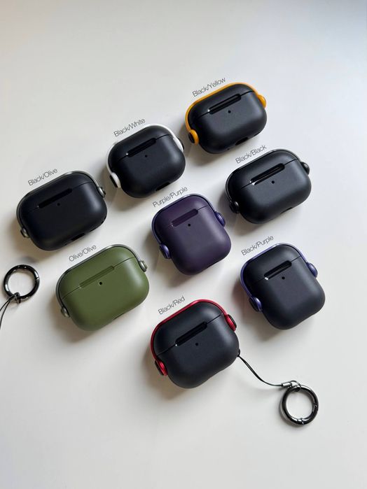 Чохол для навушників airpods Pro 2 3 4 аірподс аирподс чорний