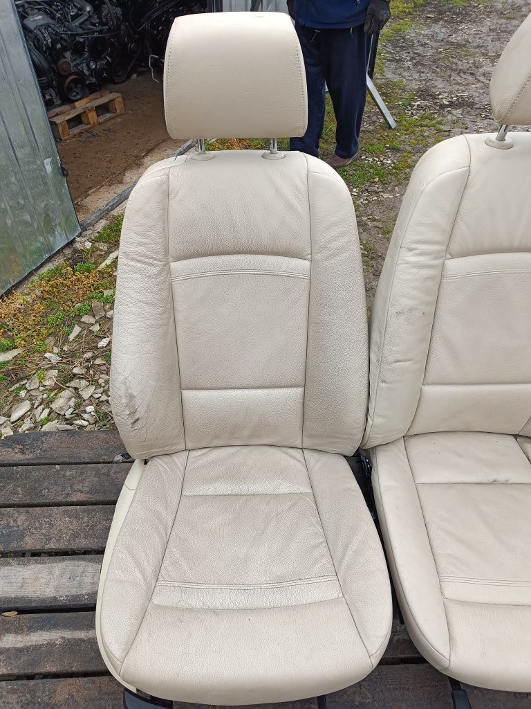 Wnętrze BMW E92 M-pakiet Żółta skóra Beżowy Komplet