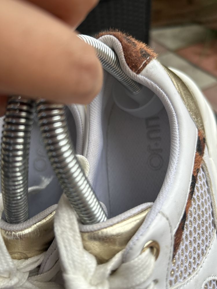 Sneakersy Liu Jo na platformie biale zlote rozmiar 38 damskie buty