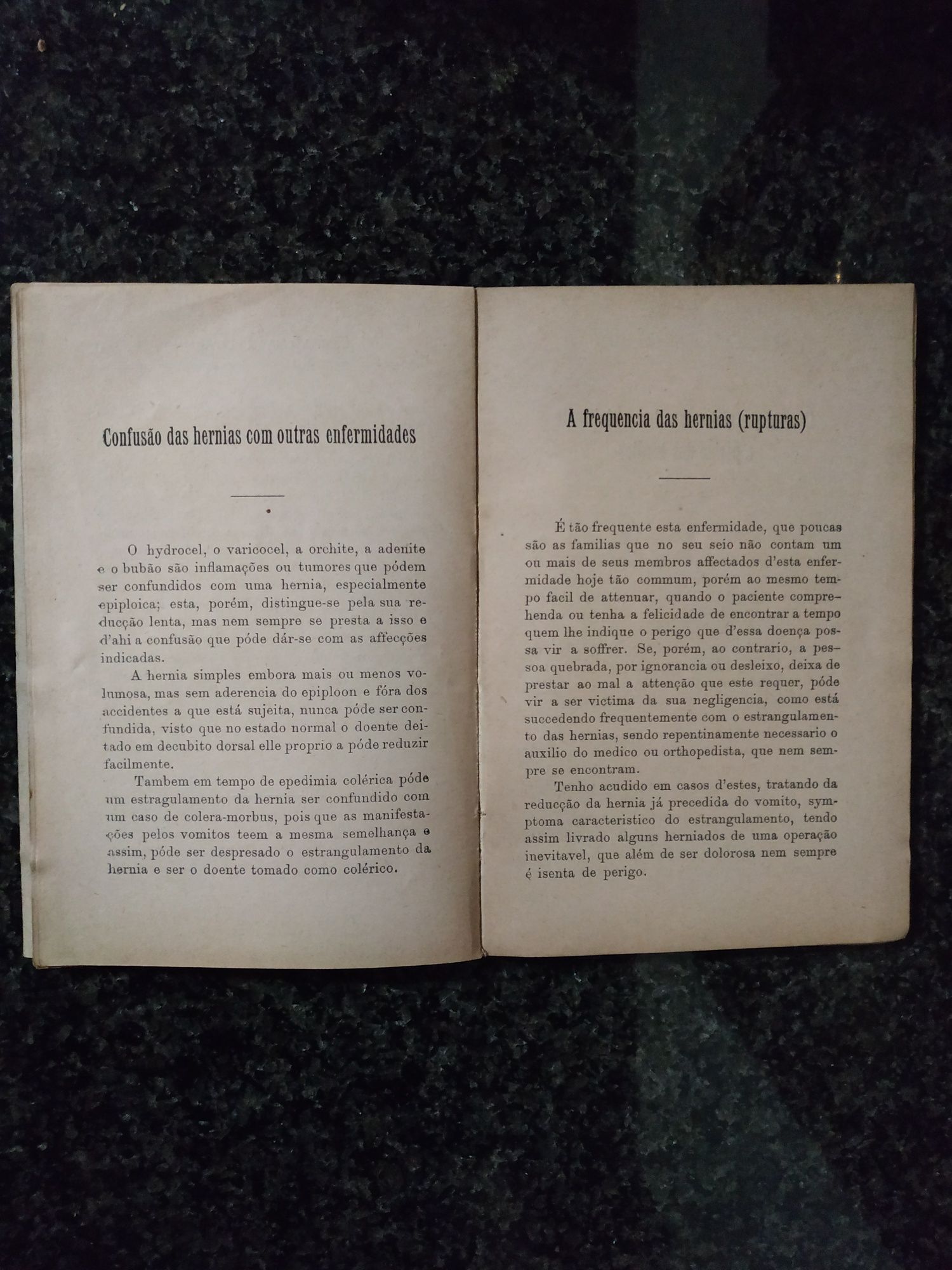 Livro da Origem das Hernias de 1904