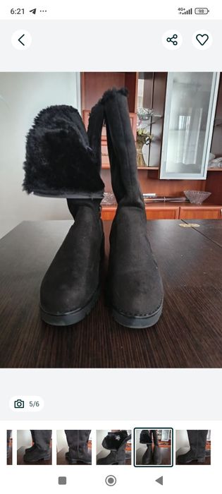 Сапоги женские теплые замшевые размер 40  привезенные  с Германиия