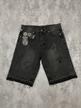 Шорти Chrome Hearts джинсові чорні з бірками