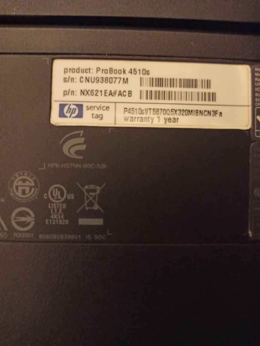 Ноутбук Hp ProBook 4510s