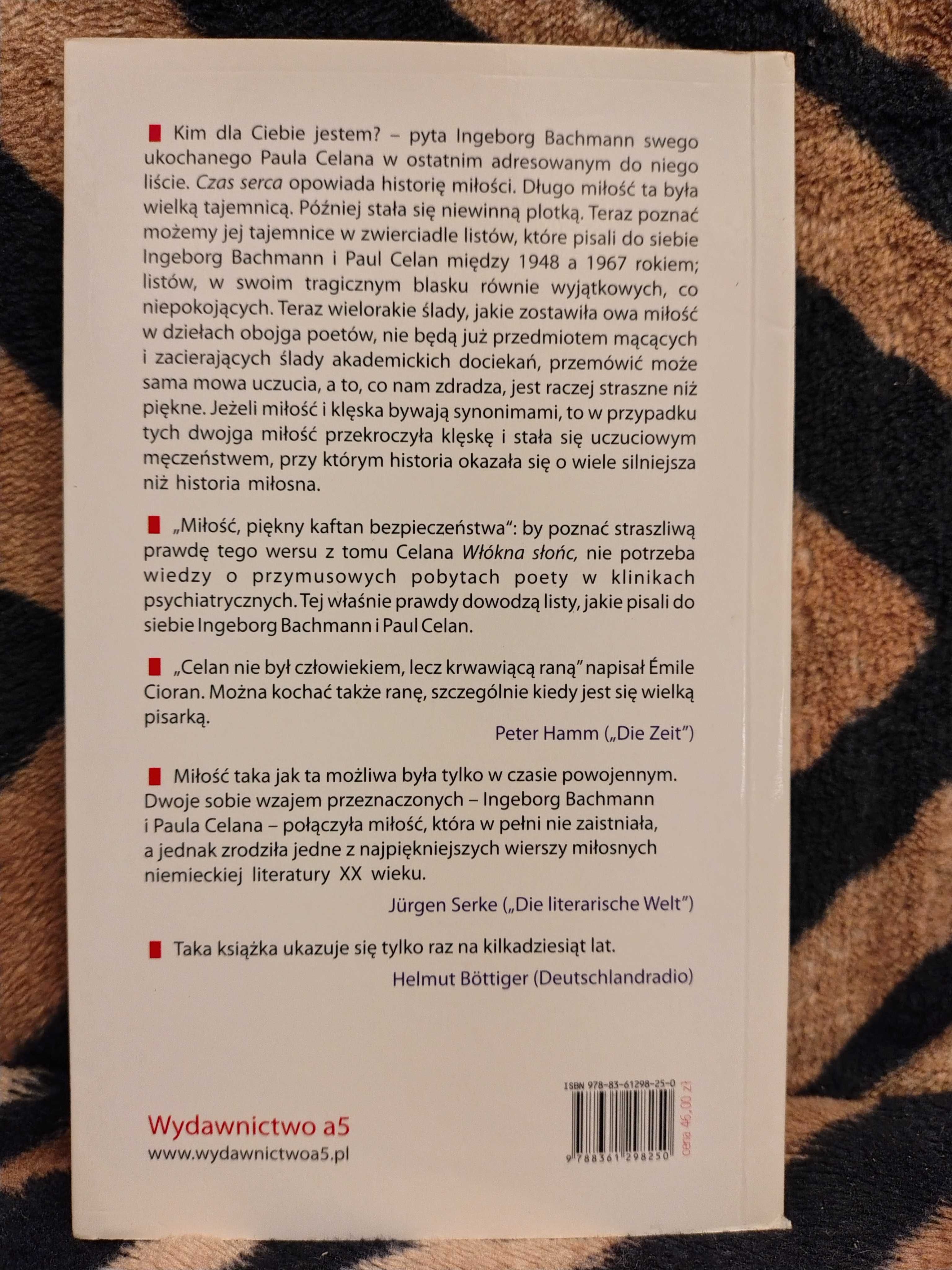 Ingeborg Bachmann Paul Celan Czas serca Listy