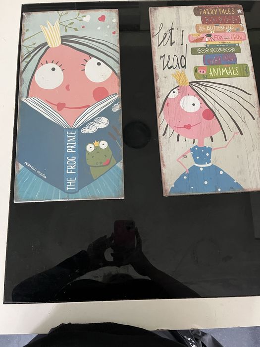 Dois quadros infantis novos de decidacao