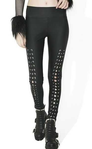 Legginsy KILLSTAR goth sznurowane alternative restyle