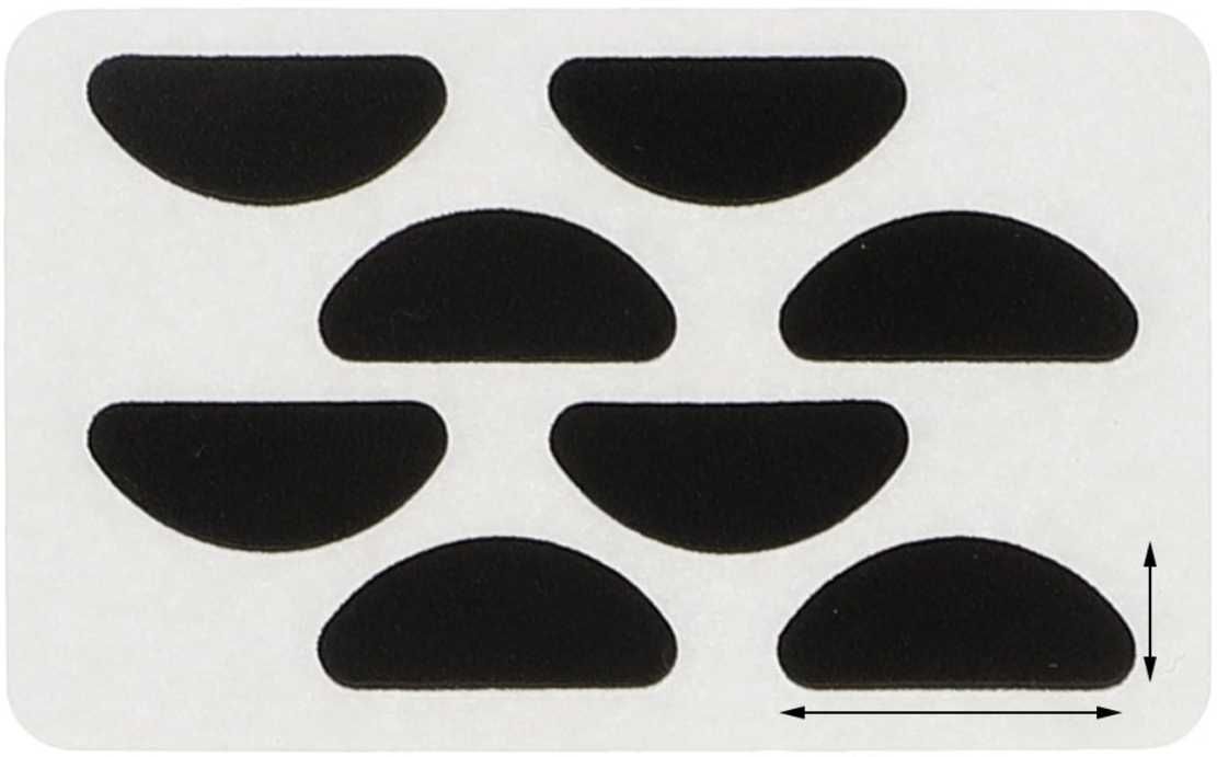 Piankowe NOSKI DO OKULARÓW 1-para (2-sztuki) 19x8x1 mm, czarne.