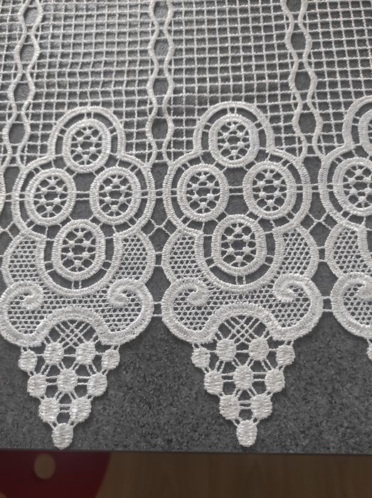 Firanki do kuchni-  komplet -, piękna gipiura, stan ideal