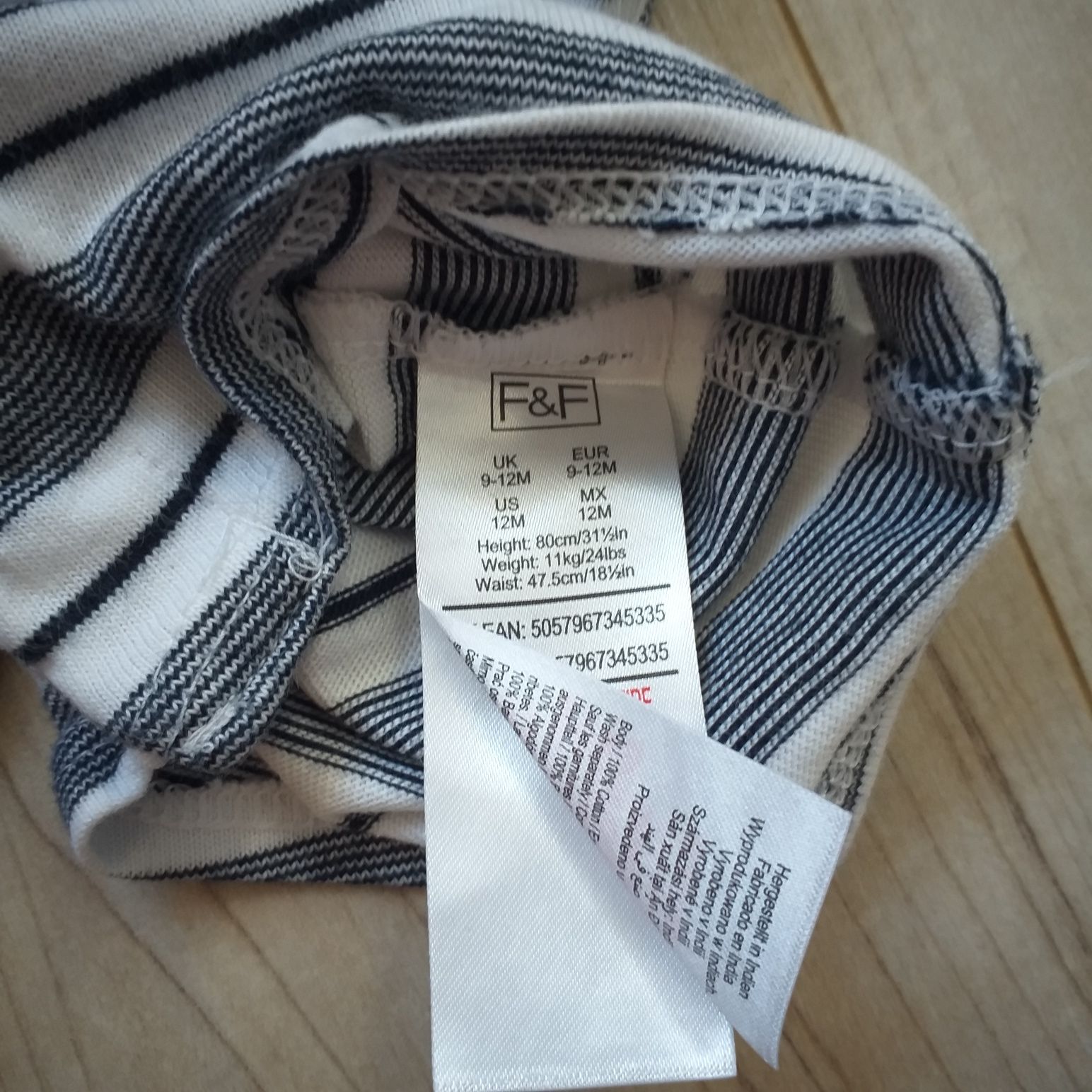 Rampers, F&F, rozmiar 80, 9-12 miesięcy