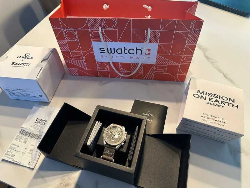 Limitowany SO33T103 – Omega x Swatch w Odcieniach Pustyni