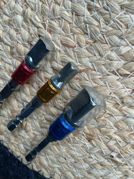 Набор 3шт переходников адаптеров шестигранка 1/4 квадрат 1/4 3/8 1/2