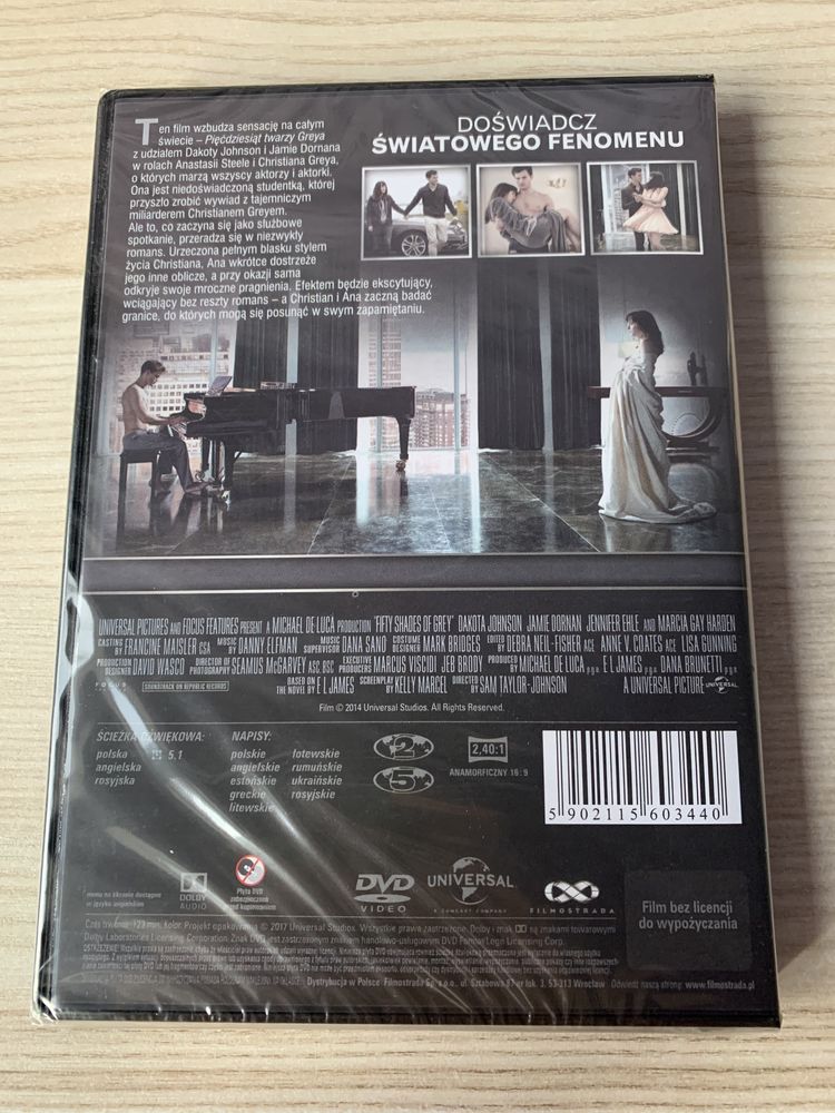 Film DVD wersja rozszerzona „Pięćdziesiąt twarzy Greya”