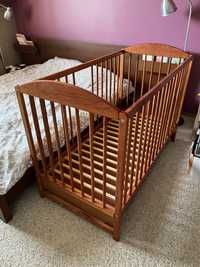 Łóżeczko dziecięce 60x120 łóżko dla dziecka drewno regulacja wysokości