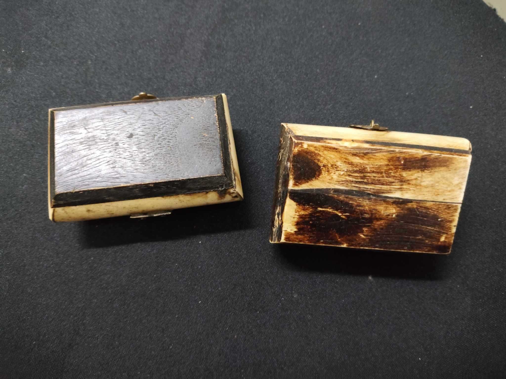 Antigas caixa de joias arabes em osso de camelo