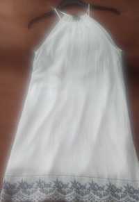 Sukienka biała z ramiączkami r.38  reserved