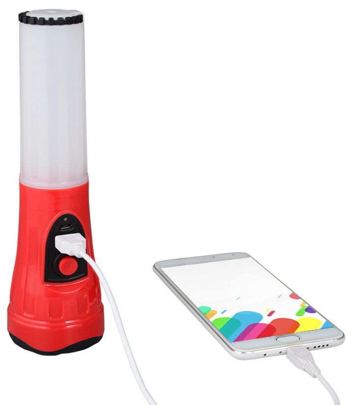 Ładowalna Latarka Świetlówka Powerbank 3W1
