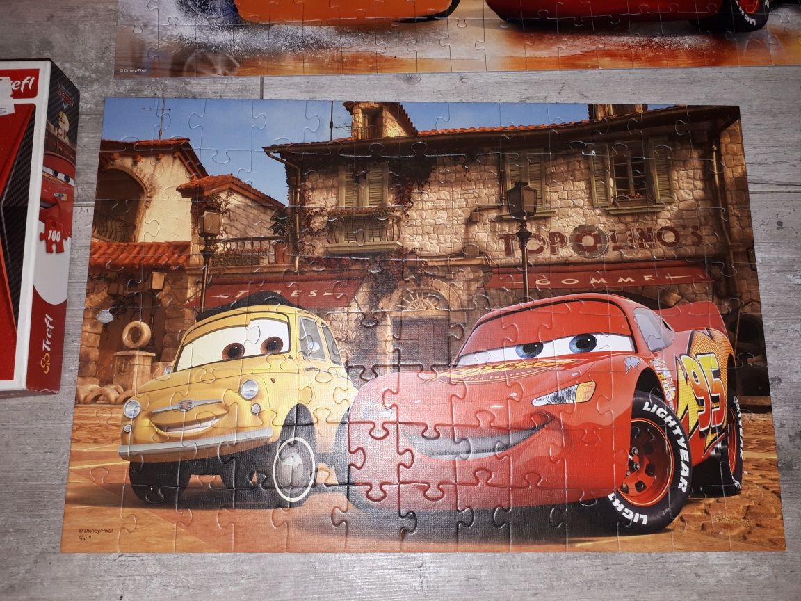 Trefl puzzle 100 i 200 elementów cars autka