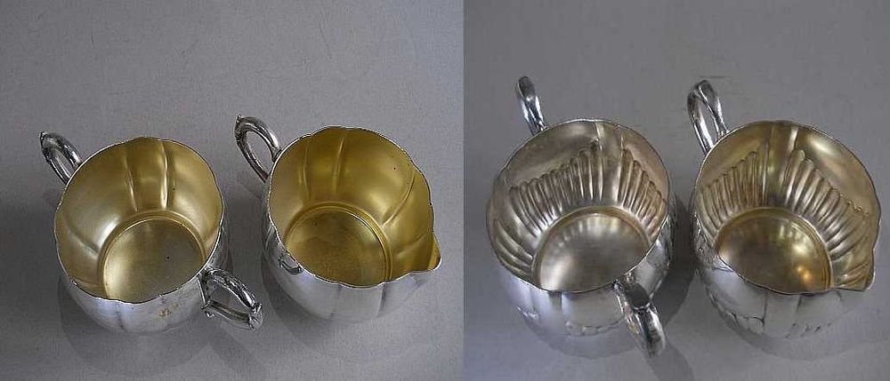 Два винтажных кофейных набора, столовое серебро (мельхиор), США