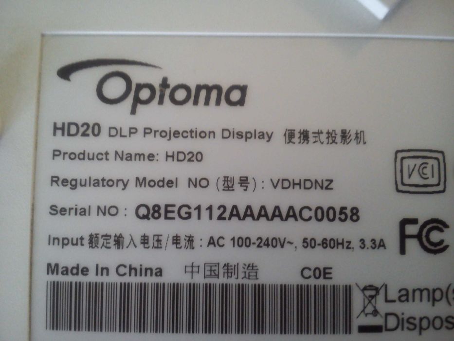 Full HD projektor Optoma HD20.Okazja.