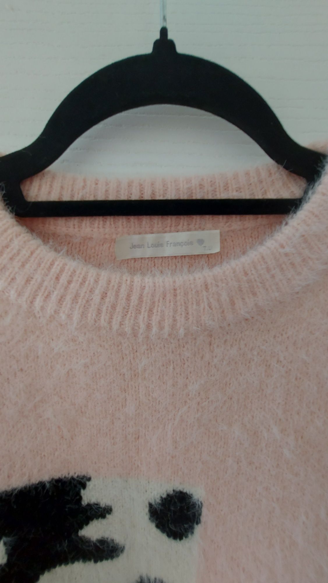 Sweter oversize pudrowy róż
