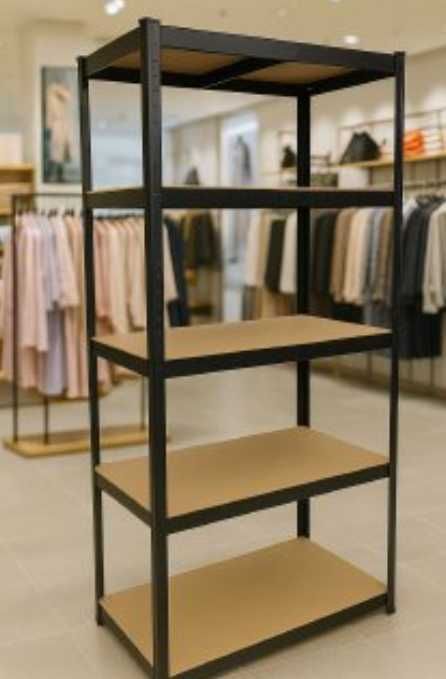 Металевий стелаж 180×90×40 з МДФ полицями — міцний та компактний